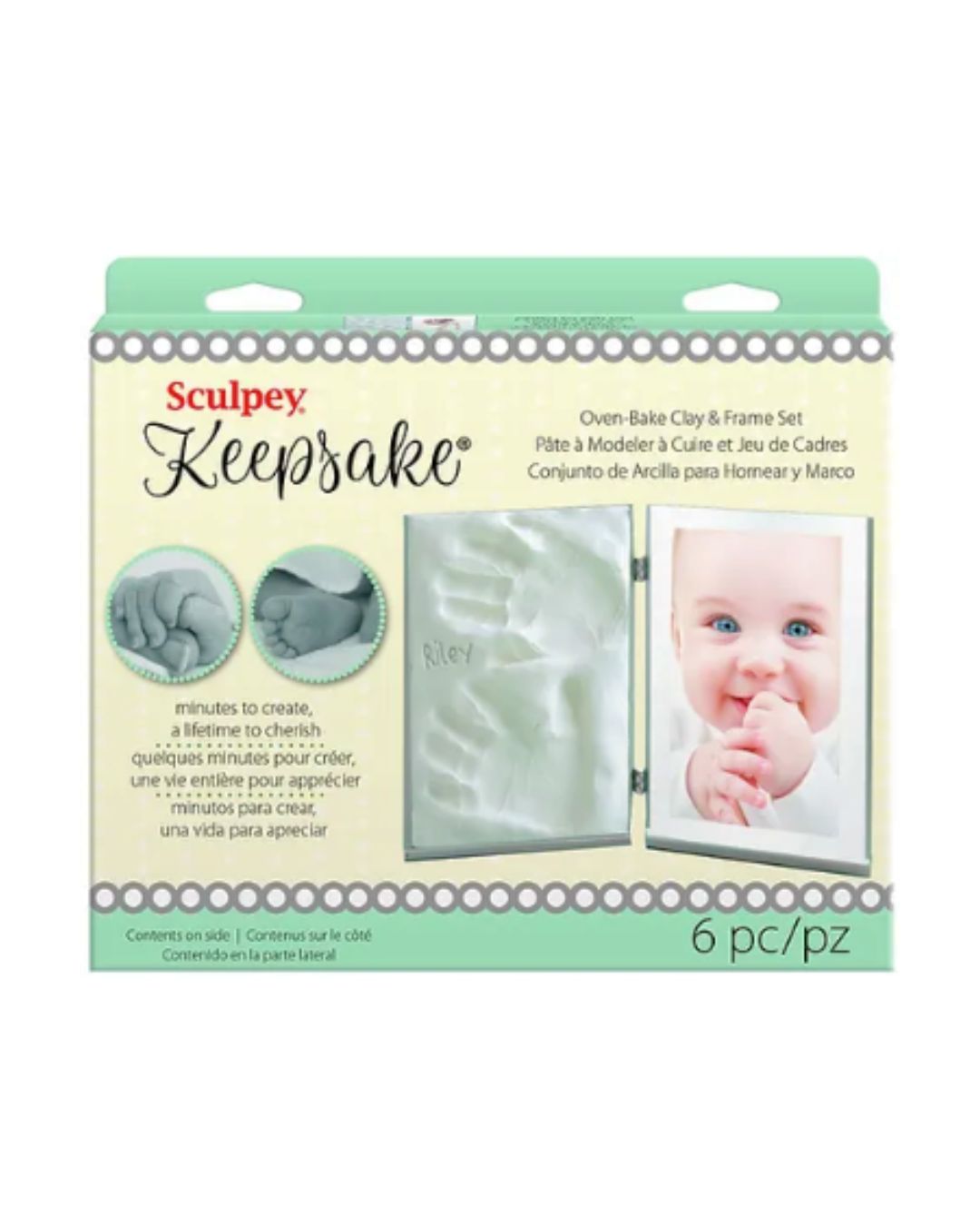 Sculpey Keepsake Clay Memory Frame - White