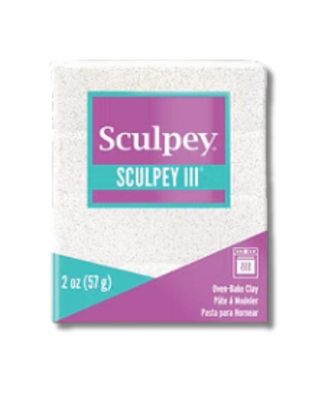Sculpey III - White Glitter