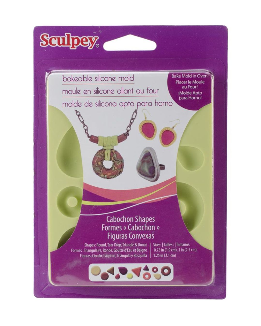 Sculpey Silicone Bakeable Mold - Cabochon